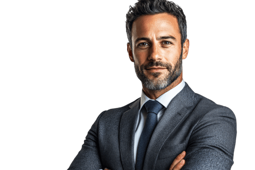 Confident business professional in formal attire png