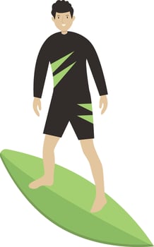Surfing Men Illustration vector