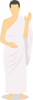Male Hajj Pilgrim Character. vector