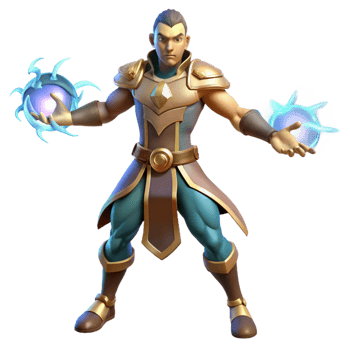 wonderful minimalist 3D Render of a Powerful Mage exclusive png