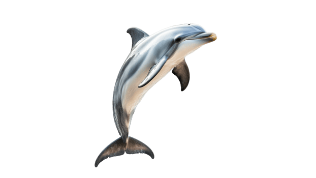 Dolphin leaps gracefully above the water surface png