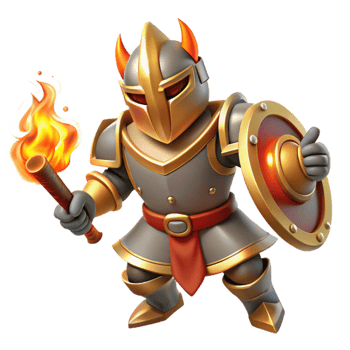 extraordinary creative 3D Illustration of a Brave Knight high quality png