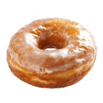 glazed donut on transparent background png