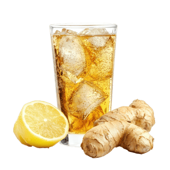 ginger lemonade isolate on transparent background png