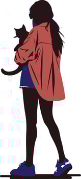 An illustration of a silhouette of a woman vector