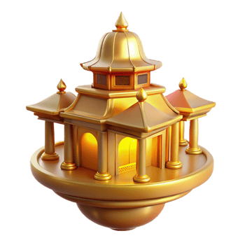 vibrant rustic Golden Temple 3D Render exclusive png