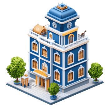 Police Station isolate on transparent background png
