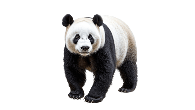 Panda walking in natural habitat during daylight png
