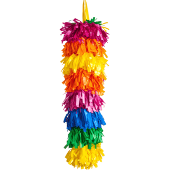 a colorful pinata hanging on a string transparent background png