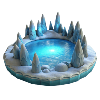 impressive contemporary Frozen Pond 3D Model high quality png