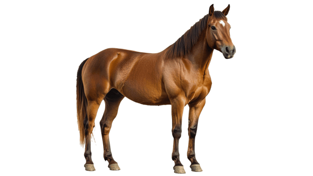 Graceful brown horse in bright light png