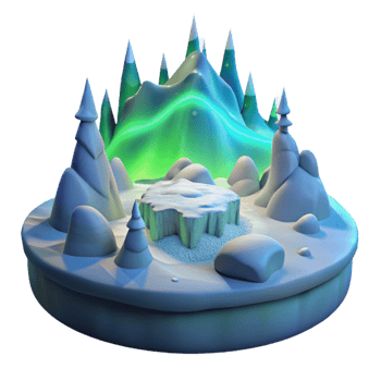 extraordinary traditional Winter Wonderland 3D Render high resolution png