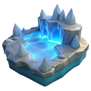 vibrant modern Icy Grotto 3D Model genuine png
