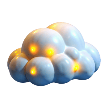 stunning classic Luminous 3D Cloud Illustration original png