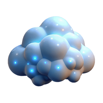 vibrant abstract 3D Abstract Cloud Illustration 4K png