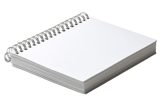 Blank spiral notebook ready for creative ideas png