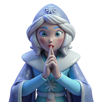impressive creative 3D Render Winter Princess Illustration professional png