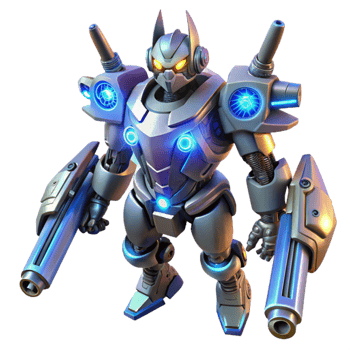 extraordinary creative Futuristic Robot 3D Illustration premium png