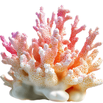 Pink coral branches spread intricately under the ocean showcasing marine beauty png