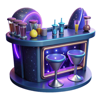 stunning traditional Cosmic Bar 3D Render authentic png