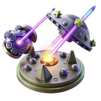 wonderful artistic 3D Illustration Sci Fi Laser Battle 4K png