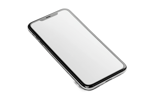 Blank smartphone placed on a flat surface png