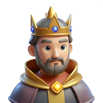 stunning modern 3D Cartoon King Illustration professional png
