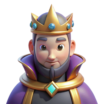 impressive contemporary 3D Cartoon King Illustration high quality png