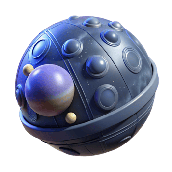 wonderful minimalist 3D Render of Futuristic Sphere 4K png