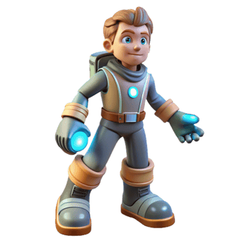 extraordinary artistic 3D Cartoon Boy Astronaut Illustration high quality png
