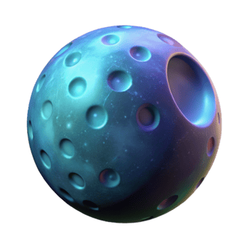 beautiful classic Cosmic Orb 3D Render premium png