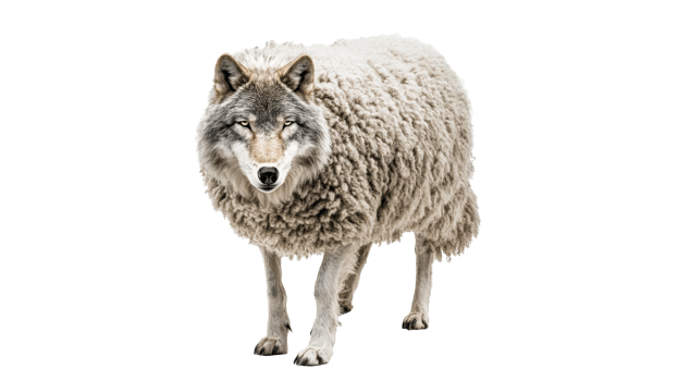 Hybrid creature of wolf and sheep traits png