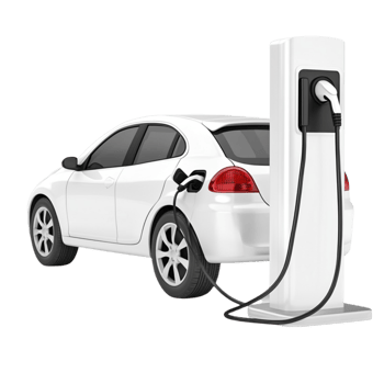 Electric Car Charging Station Isolated on Transparent Background png