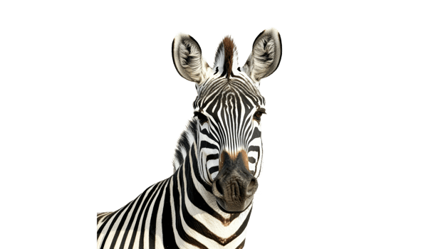 Zebra portrait in natural light png