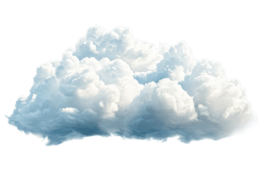 Soft white clouds floating against a bright sky png