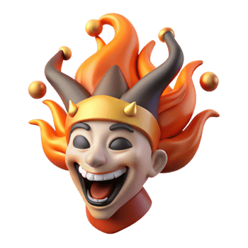 extraordinary vintage Joyful Jester 3D Render 4K png