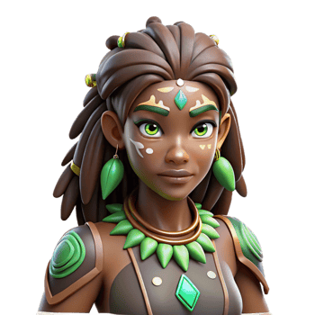 stunning rustic 3D Render of Tribal Woman premium png