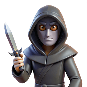 elegant rustic 3D Render Mysterious Hooded Figure with Dagger genuine png