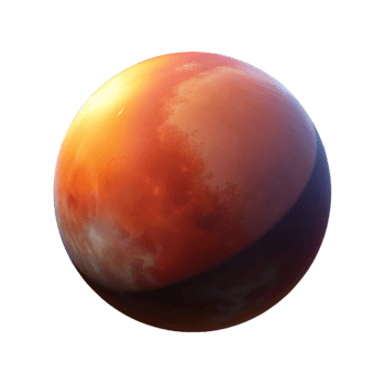 extraordinary artistic Red Planet 3D Illustration genuine png