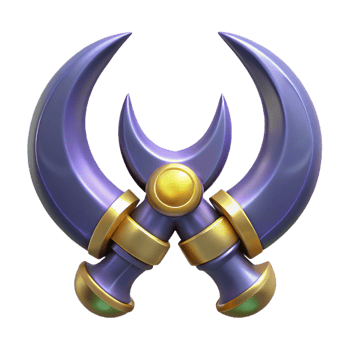 elegant minimalist Crescent Weapon 3D Render exclusive png