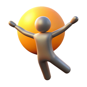 extraordinary abstract Joyful Figure Embracing a Bright Orb professional png