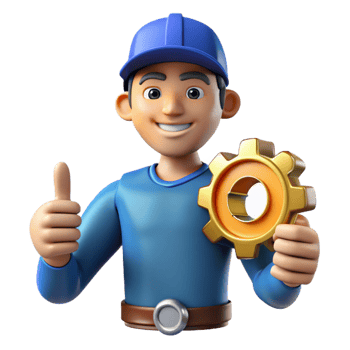 magnificent traditional Technician Thumbs Up Gear Repair, Maintenance, and Service original png