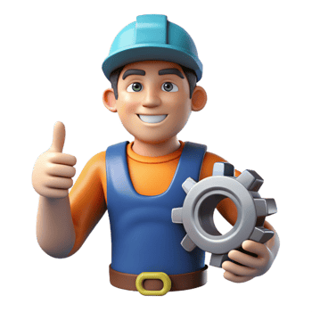 magnificent classic Technician Thumbs Up Gear Repair, Maintenance, and Service exclusive png