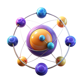 magnificent vintage Exploring Atomic Structure A 3D Visualization original png