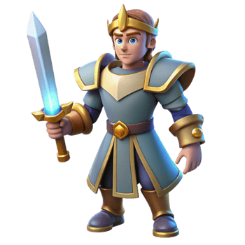 magnificent vintage Young King 3D Render Illustration high resolution png