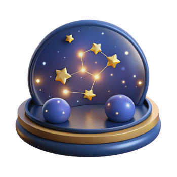 beautiful abstract 3D Celestial Constellation Display detailed png