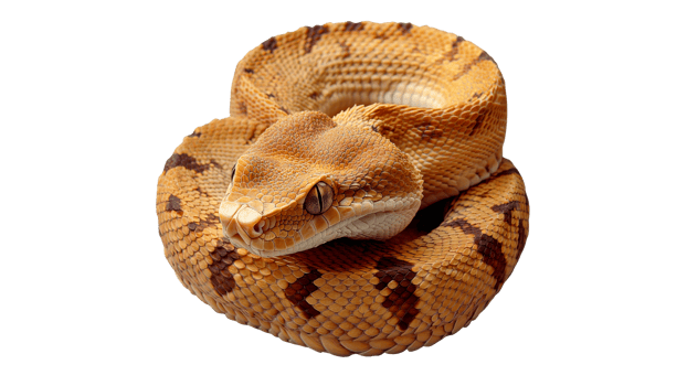 Coiled snake with stunning patterns png