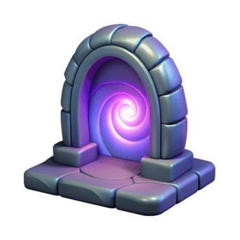wonderful modern 3D Render Mystic Spiral Portal professional png