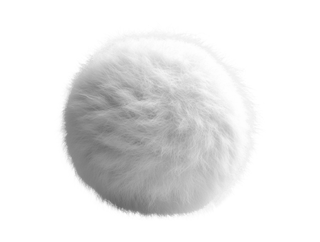 Fluffy white ball with soft texture, resembling cloud or cotton png