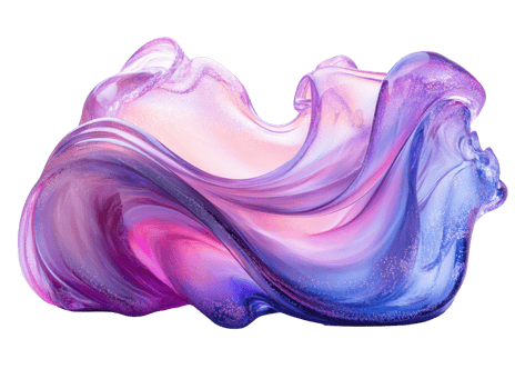 Colorful abstract wave design with smooth curves and sparkles png